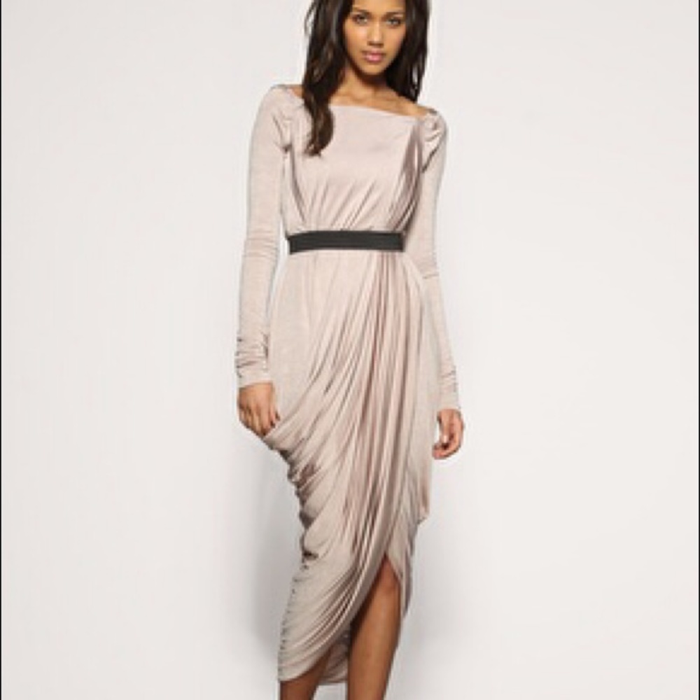New Years Eve Aqua Couture slinky Maxi Dress